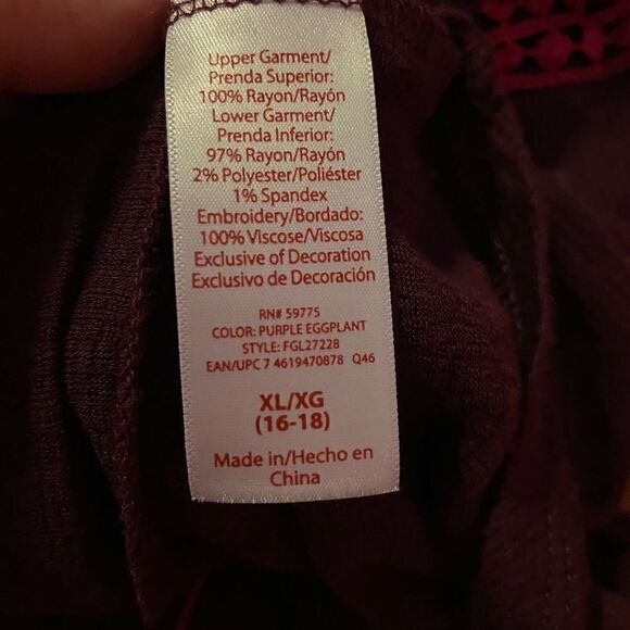 FadedโGloryโPurpleโTankย TopโOpenโBackโXLโ16-18 - Picture 6 of 8